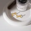 Pendientes Jieding de Acero Inoxidable con Lazo y Corazón de Circonita, Clavos de Oreja de Lujo Ligero de Gama Alta, Joyería Transfronteriza de Acero de Titanio