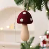 Nuevo Gnomo sin Rostro de Cabeza de Hongo de Pascua Anciano Fieltro de Lana Hongo Escena de Ventana Decoración Adorno Accesorio Colgante
