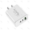 Modelo Privado Dual Pd+1Usb 2.4A Adequado para iPhone/Android Carregador Tipo-C 12W Carregamento Rápido Carregador de Viagem