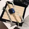 Pulseira de Metal com Corrente de Cobre e Design de Fita Adequada para Apple Watch iWatch 12ª Geração 11/10