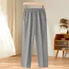 Pantalones de Verano Finos Cortos para Mamá, Mujeres de Mediana Edad y Mayores, Holgados, Pantalones Rectos de Cintura Alta Elástica de Abuela