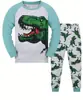 Pijama de Cuatro Estaciones con Aire Acondicionado para Niños, Manga Larga y Pantalón Largo con Dibujo de Dinosaurio de Dibujos Animados para Niños, Directo del Fabricante