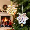 Sino de Vento Floco de Neve Pingente para Árvore de Natal 2025 Presente de Natal Arranjo de Atmosfera Pingente de Floco de Neve para Árvore de Natal Árvore de Natal