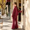 Conjunto de Niña Moda Cuello Alto Tejido Pantalón Largo Niños Dos Piezas