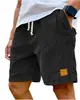 2025 Europeu e Americano Transfronteiriço Amazon Novos Shorts Casuais Masculinos Retro de Veludo Cotelê com Logo Bordado e Cadarço