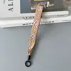 Cordão de pulso para celular bordado, cordão de pulso retrô, corrente com totem estilo nacional, pulseira de pulso larga e resistente para mulheres, anti-perda