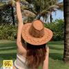 Chapéu de cowboy ocidental feminino verão ao ar livre montanhismo acampamento protetor solar sombra retro cavaleiro praia pescador chapéu