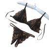 Conjunto de Lencería Sexy, Transparente y Atractivo, Lencería Sexy con Entrepierna Abierta y Pecho Expuesto, Encaje Que Hace Que los Pechos Pequeños Parezcan Más Grandes, Conjunto Erótico