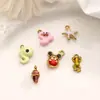 Colgante de Delfín de Dibujos Animados Mini Colgante de Gota de Aceite Pendientes Lindos Colgante Acero Inoxidable Pendientes Hechos a Mano DIY Colgante de Joyería