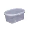 Caja de Almacenamiento Ovalada de PP Recipiente para Frutas Caja de Empaque de Alimentos Caja de Empaque de Snacks de Frutas Fiambrera Desechable