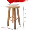 Banco taburete de comedor tabla para el hogar taburete de barra madera maciza nórdico taburete alto taburete bajo redondo pequeño hogar madera caucho