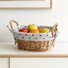Cesta de almacenamiento tejida creativa para uso doméstico, adecuada para organizar artículos varios y cosméticos en la mesa de la sala de estar, cesta de almacenamiento multifuncional
