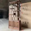 Pequena Estante Antiga Madeira Maciça Novo Estilo Chinês Divisória de Sala de Estar Armário de Exposição Ornatos de Sala de Chá Rack de Armazenamento de Chá Armário de Múltiplos Tesouros
