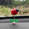 Decoración de escarabajo sacudiendo la cabeza para coche transfronterizo, nueva abeja flor, consola central del coche, salpicadero, regalo, decoración