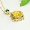 Colgante de Ámbar Natural Aiyu Collar de Flor de Ámbar Dorado Estilo Étnico Venta al por Mayor de Fábrica Dropshipping S3122703