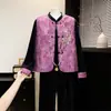 Nuevo Conjunto de Primavera Estilo Chino para Madres, Elegante Conjunto de Chaleco para Mujeres de Mediana Edad y Mayores, Elegante y Grandioso Conjunto de Chaleco de Tres Piezas Estilo Nacional para Primavera y Otoño