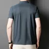 Camisa Polo de Verano para Hombre, Transpirable Versátil de Negocios, Delgada Ajustada a la Medida, Moda de Gama Alta Casual, Top con Cuello