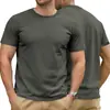 Camiseta Informal Transpirable de Manga Corta Sólida con Estampado 3D para Hombre, Nuevo Estilo de Verano, Transfronteriza
