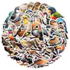 50 adesivos de grafite de urso de desenho animado para geladeira, celular, copo de água, adesivos decorativos, adesivos à prova d'água para caderno criativo