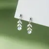 Pendientes de Plata de Ley S925 Nalan Estilo Pequeño Fresco Pastoral Hoja Elegante Creativo Rama Pequeña Estilo Coreano Pendientes G4451