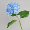 Flor de Hortênsia Artificial 3D de Haste Única com Toque de Luxo para Decoração de Casa Sala de Estar Arco de Casamento Flor Falsa Atacado Transfronteiriço
