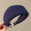 Diadema de punto estilo retro americano de ala ancha, de alta gama, adecuada para frentes amplias, a la moda, versátil para uso diario y para ir al trabajo, pinza para el pelo y accesorio para el cabello