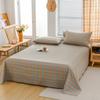 Sábana de Cama de Algodón Puro Clase A, Engrosada, 100% Algodón, Cuadros de Color Sólido, Estilo sin Estampado, Adecuada para Dormitorios de Estudiantes, Uso en Todas las Estaciones