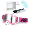Set de Casco de Motocicleta Clásico en Stock, Gafas Todoterreno, Gafas de Exterior a Prueba de Viento, Gafas de Esquí UV, Gafas de Montar