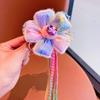 Peluca infantil con trenzas, súper hada, princesa dulce, niña pequeña, lazo, horquilla, cinta de malla, accesorios para el cabello para niñas, tocados