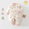 Roupas Infantis Anyang Macacão de Bebê 40g Acolchoado de Algodão Roupas de Bebê Outono e Inverno Manga Longa Macacão de Engatinhar Pijama para Bebê