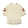 Camisa de Verano Bordada con Borlas de Manga Corta para Mujer Estilo Europeo y Americano 2026 5323