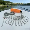 Flotador de Señuelo con Cierre para Peces Carrete Pinza para Peces Vivos Dispositivo de Cierre para Peces para Control de Peces Grandes Acero Inoxidable Señuelo Pinza para Peces Vivos