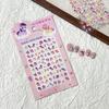 Pegatinas luminosas en relieve 5D de Sanrio para decoración de uñas, diseño de dibujos animados, kulomi, lindas pegatinas para uñas para niños, joyería adhesiva para bebés