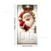 El banner navideño más vendido de Amazon, Papá Noel irrumpiendo por la puerta, fondo de decoración para las fiestas de invierno