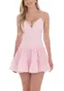 Amazon Europeo y Americano Transfronterizo 2026 Primavera/Verano Nuevo Vestido Corto Sexy para Mujer con Escote en V al por Mayor