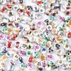 Simples Cor Cerâmica Contas Superfície Peixe Flor de Cinco Pétalas Contas Diy Feito à Mão Pulseira de Contas Acessórios Decorativos