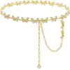 Moderna y de Alta Gama Cadena para Cintura de Mujer, Cadena de Cintura Ultra Brillante con Pedrería, Elegante Vestido Ajustado, Accesorio de Cadena para Ceñir la Cintura