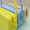 Bolsa de Silicone com Furo Estilo Desenho Animado Mini Carteira de Moedas Bolsa de Cosméticos DIY Bolsa para Fones de Ouvido Pingente de Chaveiro Presente