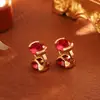 Pendientes de doble cara con circonita brillante, sencillos y elegantes con un toque de alta gama, diseño único, ear cuffs de estilo dulce y fresco personalizados