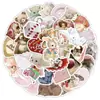 60 Pegatinas Coreanas Rosas Coquetas para Niña Estilo Chica de Ballet Decoración para iPad y Cuaderno Pegatinas Impermeables