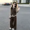 Outfits de Otoño para Niñas 2026 Nuevos Estilos Populares de Moda para la Moda de Otoño de Niñas: Conjunto de Tres Piezas Chaleco Estilo Coreano para Niños Mayores