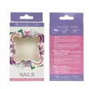 Caja de Empaque para Uñas Portátiles Caja Transparente Personalizada para Manicura Caja Abatible Caja de Papel para Chips de Manicura Caja de Regalo Personalizada Personalización