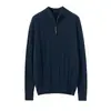 Otoño e Invierno Nuevo Tejido de Cachemira Ropa de Punto para Mujer Media Cremallera Cuello Alto Ropa de Punto Suelta de Lana Ropa de Punto Gruesa para Fondo Top