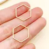 Mixto 17 Tamaño Mediano Acero Inoxidable Dorado Galvanizado al Vacío Geométrico Estrella de Cinco Puntas Borde Transversal Accesorios para Joyería DIY
