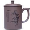 Caneca de Areia Roxa Yixing para Homens, Grande Capacidade, com Tampa, Caneca de Água, Caneca de Chá, Conjunto de Chá, Caneca de Cerâmica para Escritório, Gravada à Mão