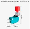 DS438-448 botón pulsador momentáneo auto-reestablecible tapa roja/tapa verde microinterruptor, orificio de montaje 12mm, ancho de pata 4.8 6.3