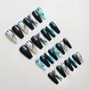 Wm-136 Folha de Bambu Fresca Unhas Postiças Transfronteiriço Curto t Estilo Nacional Planta Fada Unhas Usáveis Atacado
