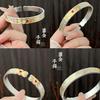 Pulsera Peonía Pie Chapado en Oro Plata 9999 Plata Esterlina Método Antiguo Sólido Nicho Pulsera Fat Donglai Pulsera de Alta Gama Regalo