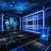 Papel de parede 3D para sala de estar geométrico Papel de parede com senso de tecnologia Tecido de parede de fundo para sala de dança ktv Estilo industrial Academia