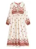 Venta al por mayor 2026 Verano Nueva Ropa para Mujer Estilo Europeo y Americano con Borlas Estampadas y Vestido Bohemio Holgado 8946